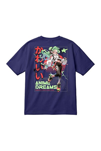 barsdepo Y2K Anime Graphic Printed Oversized Unisex T-Shirt – Japanese Text Tee