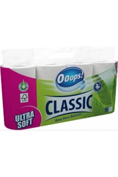 Ooops! Classic Aloe Vera toilet paper, 4 x 8 rolls, 3 ply