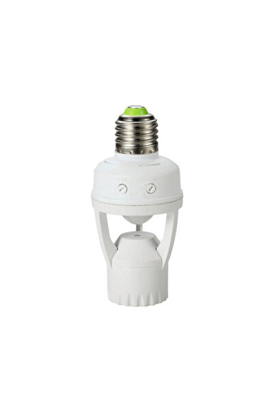 OEM Gelux E27 plastic lamp holder with 360° motion sensor, white color