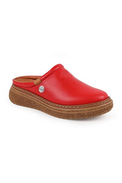 Mammamia Women's Slippers Daily Genuine Leather Closed Toe Anatomical Thick S...