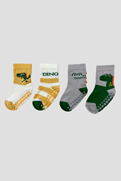 Defne Baby Baby Boy and Child Premium Non-Slip Sole Cotton Sock Set