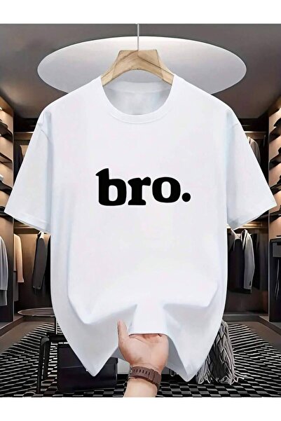 2BIR تي شيرت للأولاد مطبوع عليه حرف BRO - قميص رائع بأكمام قصيرة مناسب كهدية،...