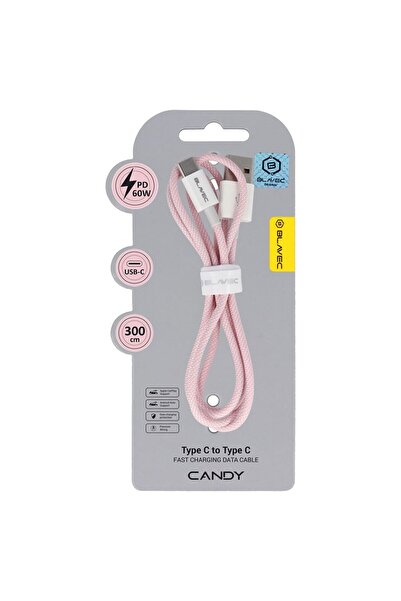 Blavec Candy Πλεγμένο Καλώδιο Δεδομένων και Γρήγορης Φόρτισης PD 60W 3A (CCA-...