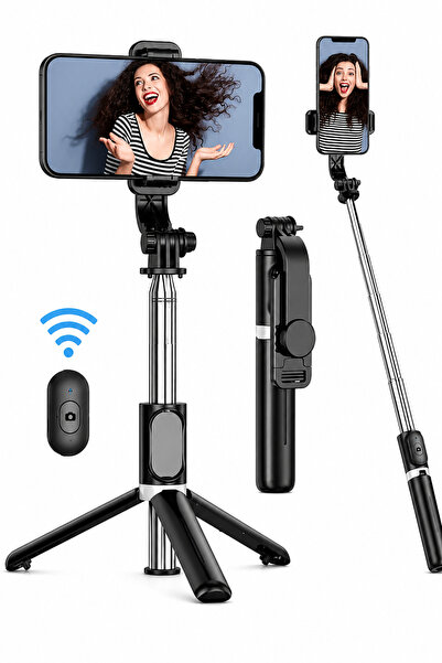 Concord 3 in 1 Bluetooth Selfie Stick Tripod Remote Control Phone Holder Mono...