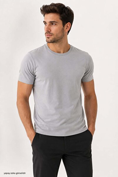 ModaPlaza Tricou pentru bărbați cu gât crew 4091