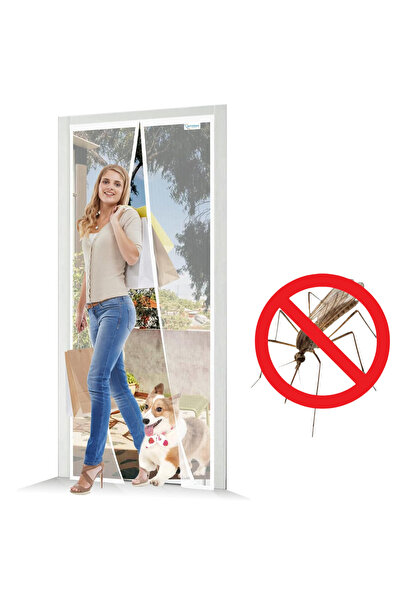 OtherMax Plasa insecte magnetica pentru usa 160x240 cm alba montaj fara gauri...