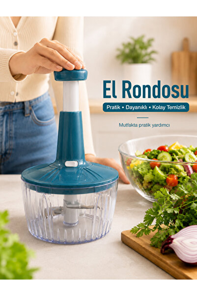 prokitchen Bladed Rondo 3-Blade Handheld Rondo with Blades Blue