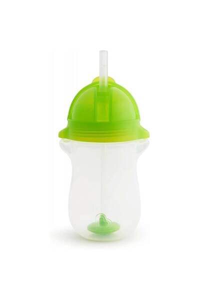 Munchkin Tıklama Kilitli Uçlu Pipetli Alıştırma Bardağı, 12ay , 296ml, Yeşil ...