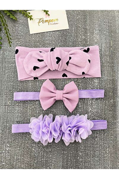 pempem bandana Baby Girl Triple Bandana Set