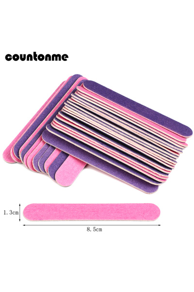 Choice 100pcs Double-Sided Wood Nail Files Disposable Mini Nail Manicure Tool...