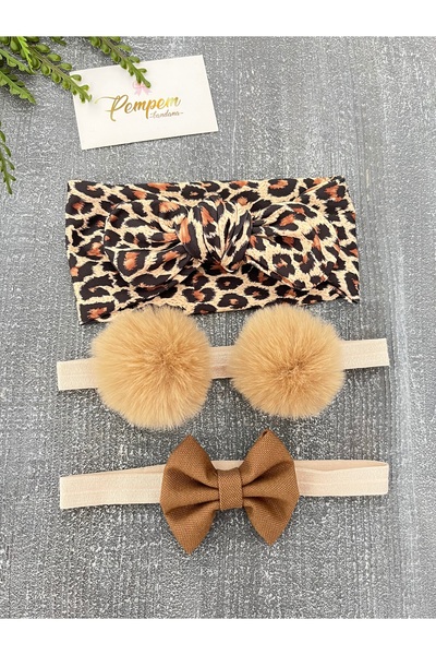 pempem bandana Baby Girl Triple Bandana Set