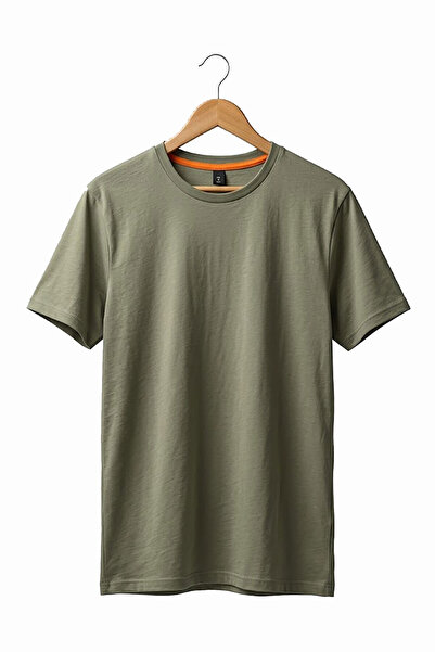 The Baski Summer Unprinted Plain 100% Cotton Crew Neck Basic Tshirt