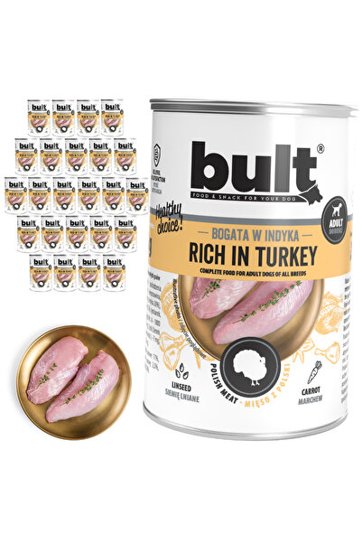 Bult Hrană umedă completă pentru câini, bogată în curcan, conservă 24x400g