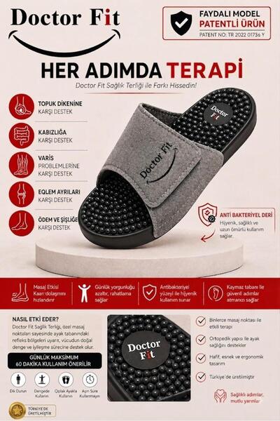 Doctor Fit 36 Numara Unisex Refleksoloji Rahatlatıcı,Akapunktur Masaj Terliği...