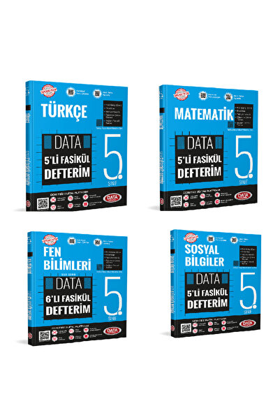 Data Yayınları 2026 5. Sınıf Matematik 5'li Fasikül Defterim+Fen+TÜRKÇE+Sosyal