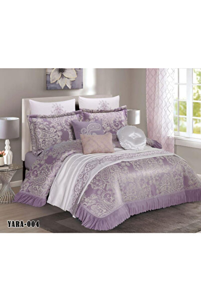 Generic Brand Double Yara Jacquard Tablecloth - 10 Pieces - Purple