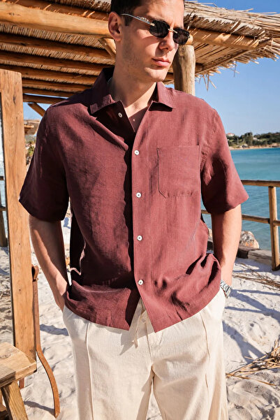 no7man Vitra Burgundy Men's Shirt
