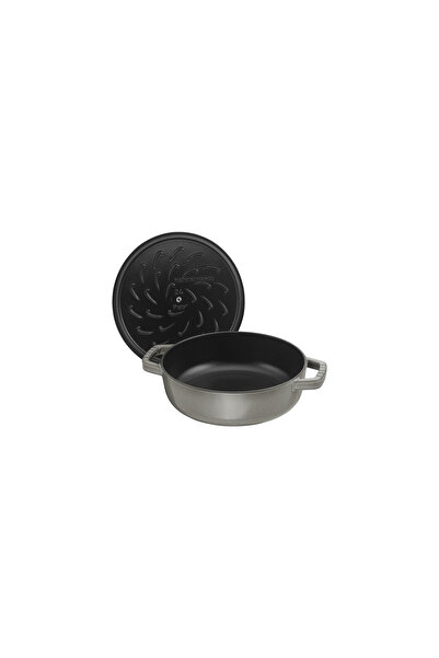 NO BRAND Staub Tigaie din fontă pentru fiert la abur, cu capac, 28 cm, culoar...