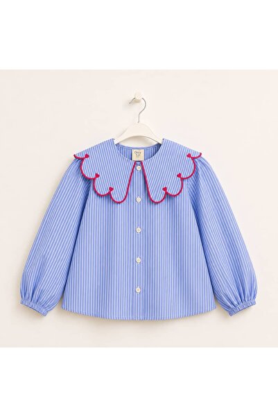 OZZY KİDS Girl's Collared Long Sleeve Shirt