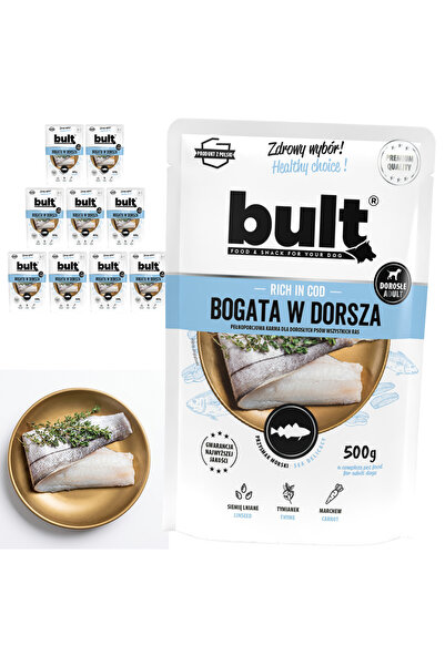 Bult Hrană umedă completă pentru câini, bogată în cod, plic 10x500g