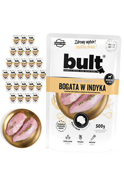 Bult Hrană umedă completă pentru câini, bogată în curcan, plic 30x500g