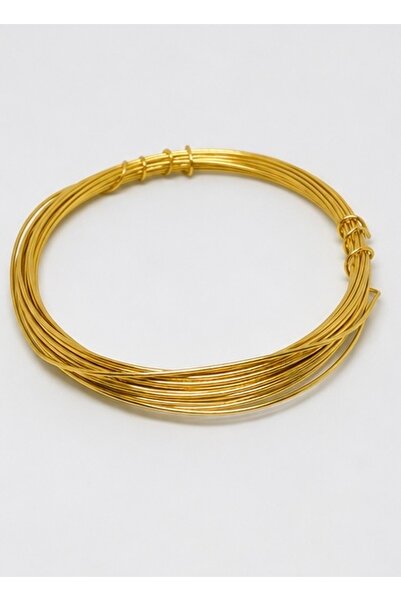 gürbüz filografi 1.0 mm Emaye ve Gümüş Kaplı Renkli Gold Renk Yumuşak Bakır T...