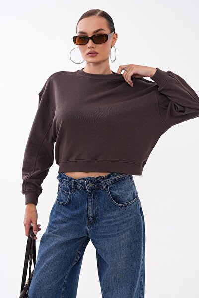 ŞİMAL Women's Oversize Short Sweatshirt 265122 -