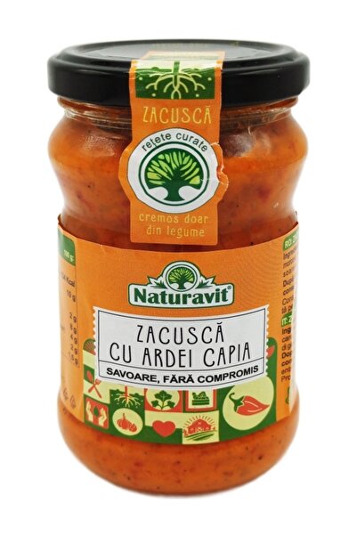 Naturavit Zacuscă naturală cu ardei capia, cremoasă doar legume, "Savoare făr...