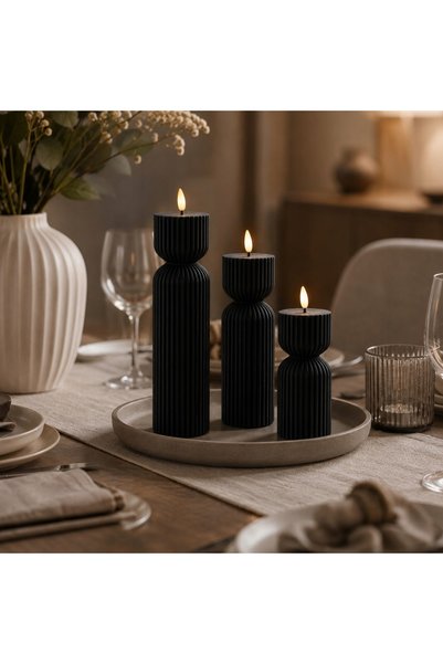 NO BRAND Lumânare LED decorativă, alimentată cu baterii, cu temporizator, nea...