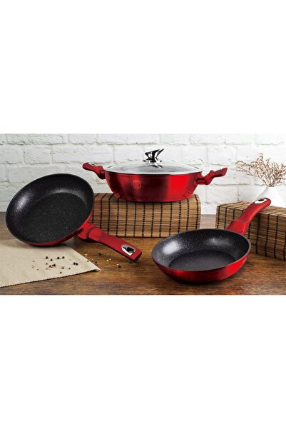 Berlinger Haus Tigaie adâncă pentru stir-fry cu capac 28CM Bordo BH-1263N-MA