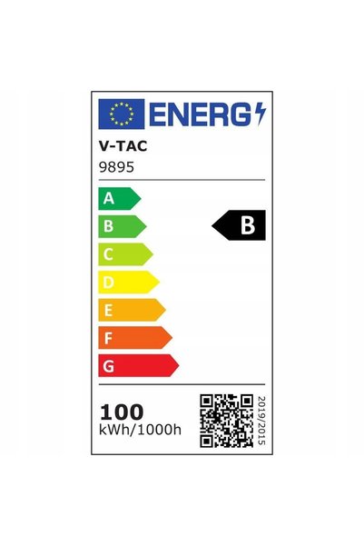NO BRAND Proiector LED V-TAC 100 W, 185 lm/W, negru, VT-44105, 6500 K, 18 500 lm