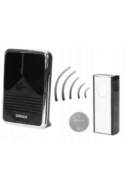 Orno Sonerie wireless pentru poartă, cu baterie, neagră, 300m, 36 de melodii