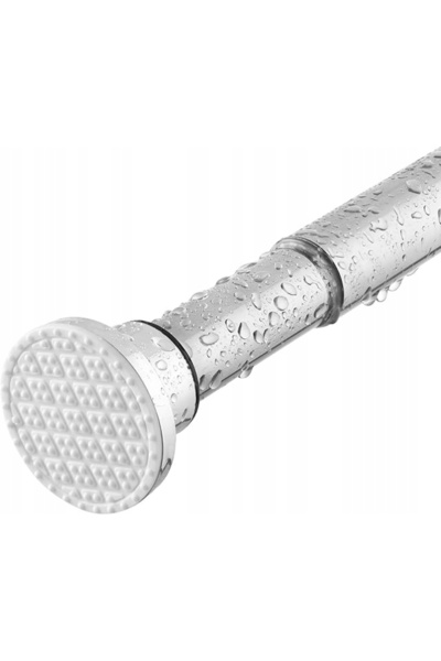 NO BRAND Bară telescopică pentru haine, fără găurire, argintie, cu clemă pent...