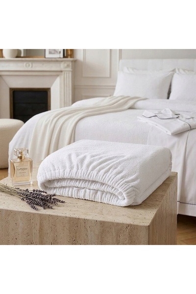 NO BRAND Cearșaf din bumbac froté cu elastic, grosime 195 g/m² - 200 x 220 cm...