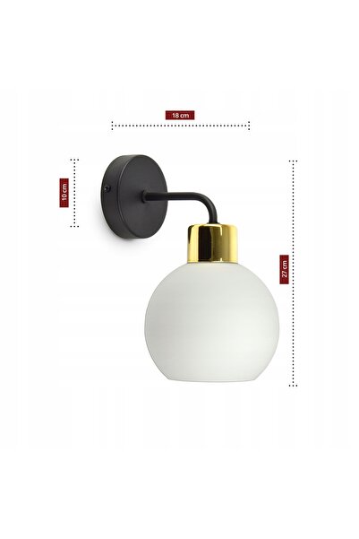 NO BRAND Lampa de perete, aplice, sferă de sticlă opacă, LED, E27