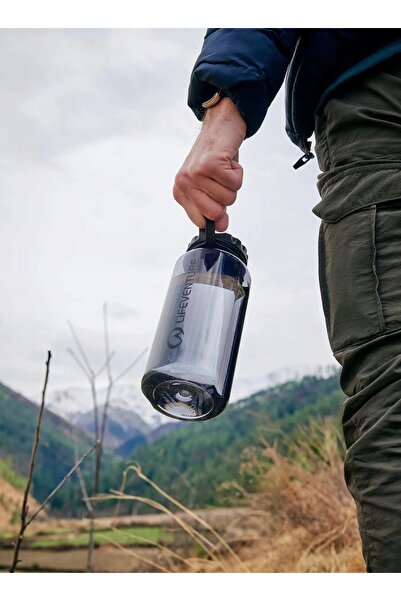 NO BRAND Bidon turistic Lifeventure Tritan Flask 1000ml - grafit
