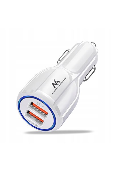 Maclean ÎNCĂRCĂTOR AUTO 2x USB încărcare rapidă 30W + CABLU LIGHTNING 1m