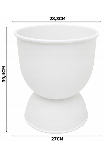 NO BRAND Ghiveci din plastic AG285-2 39CM ALB, decorațiune din plastic pentru...