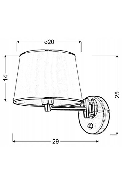 NO BRAND IBIS LAMPA KINKIET 1X40W E14 PATYNA, patinat