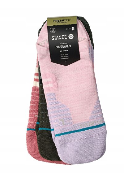NO BRAND Șosete de drumeție pentru femei Stance Twister, pachet de 3, lila, 3...