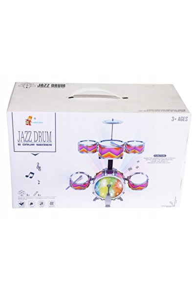 Dromader Set de percuție pentru copii cu 8 tobe și efecte luminoase