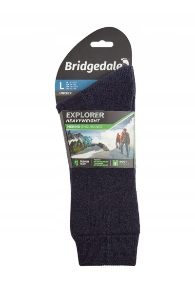 NO BRAND Șosete de alpinism Bridgedale Explorer Heavy Merino P Boot - bleumar...