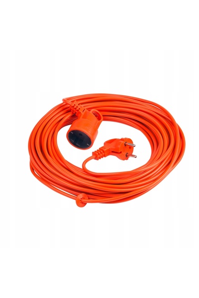 HSK DATA Cablu prelungitor PS-2P 2X1.5 25M pentru mașini de tuns iarba Orange