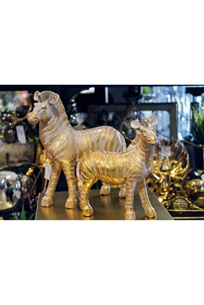 NO BRAND Figurină Zebră Aurie Mare 17 cm Cadou