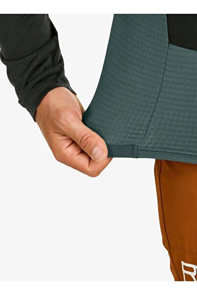 NO BRAND Vesta din fleece Ortovox Fleece Grid – gri arctic închis, mărimea XL