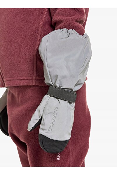 NO BRAND Mănuși pentru copii Didriksons Biggles Reflective Mitten – argintiu 0/2
