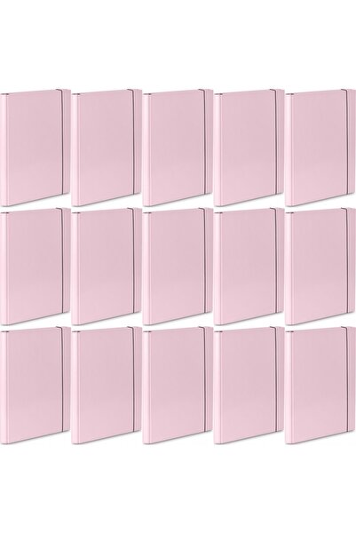 NO BRAND Dosar cu clapetă și bandă elastică VauPe 4cm roz pastel x 4 bucăți
