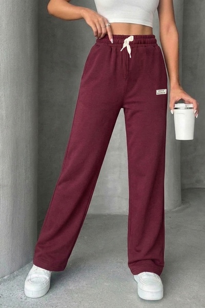 Mood Lab Beli Lastikli Cepli Kontrast Bağcık Detaylı Geniş Paça Eşofman Altı