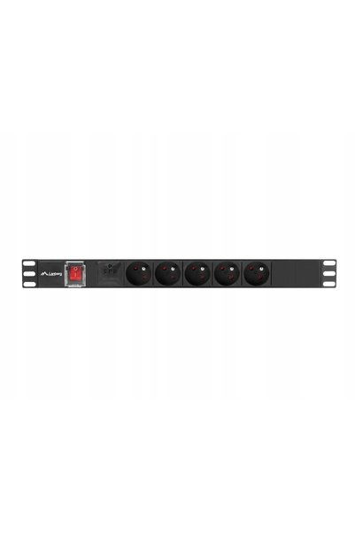 Lanberg PDU rack 19 " 1U 16A 5x 230V cu încărcător de alimentare (PL) 2M Negru
