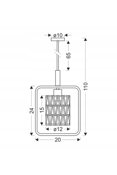 NO BRAND Candellux Crown – lampă suspendată în stil scandinav, cu cablu, 1xE2...